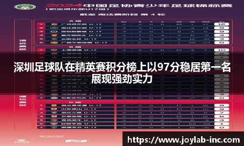 深圳足球队在精英赛积分榜上以97分稳居第一名展现强劲实力